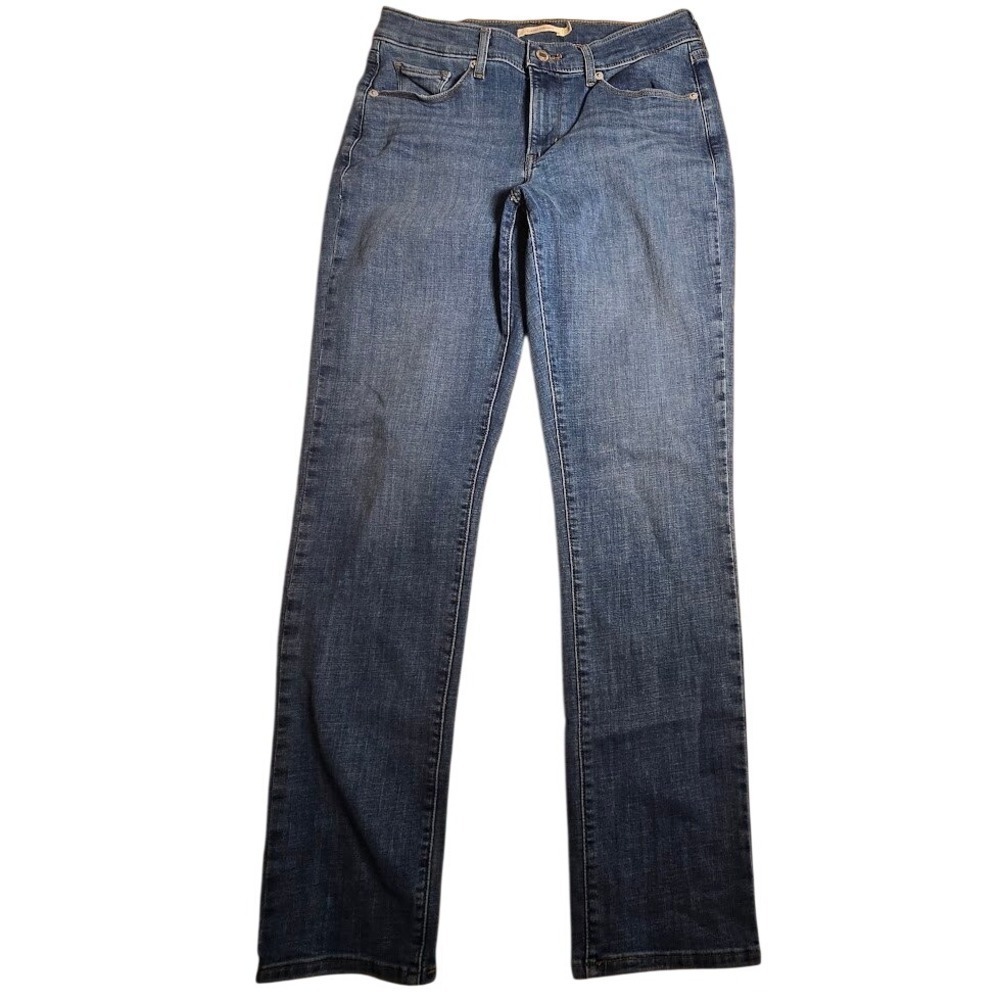 Levis 314 Shaping Straight Jeans Womens 8L W29 L32 Medium Wash Blue 1183
